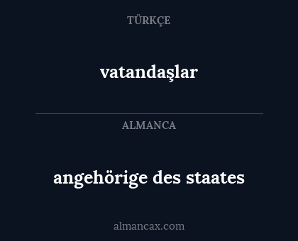 angehörige des staates - vatandaşlar