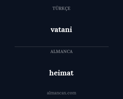 vatani - heimat