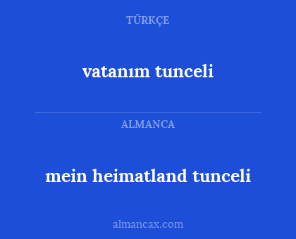 vatanım tunceli - mein heimatland tunceli