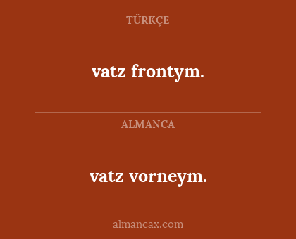 vatz frontym. - vatz vorneym.