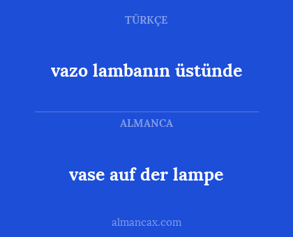 vase auf der lampe - vazo lambanın üstünde