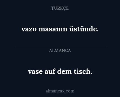vase auf dem tisch. - vazo masanın üstünde.