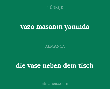 die vase neben dem tisch - vazo masanın yanında