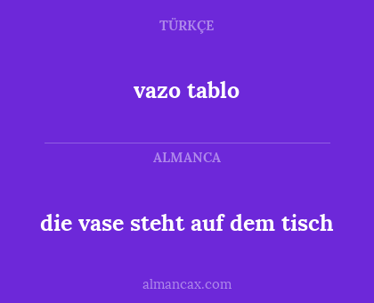 vazo tablo - die vase steht auf dem tisch