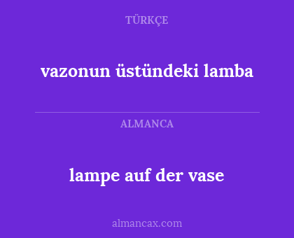 lampe auf der vase - vazonun üstündeki lamba
