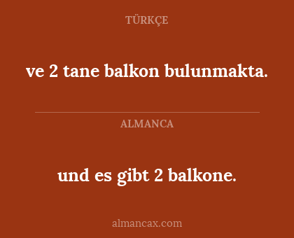 und es gibt 2 balkone. - ve 2 tane balkon bulunmakta.