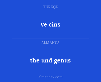 the und genus - ve cins