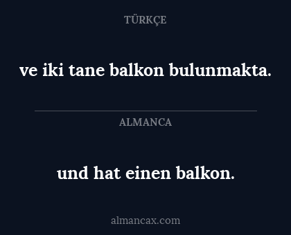 und hat einen balkon. - ve iki tane balkon bulunmakta.
