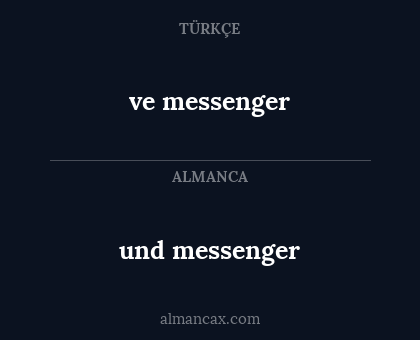 und messenger - ve messenger
