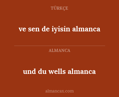 und du wells almanca - ve sen de iyisin almanca
