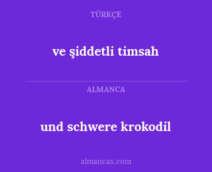 und schwere krokodil - ve şiddetli timsah