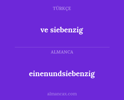 einenundsiebenzig - ve siebenzig