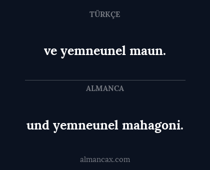 und yemneunel mahagoni. - ve yemneunel maun.