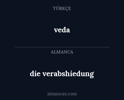 veda - die verabshiedung