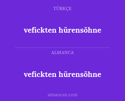 vefickten hürensöhne - vefickten hürensöhne