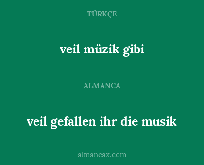veil müzik gibi - veil gefallen ihr die musik