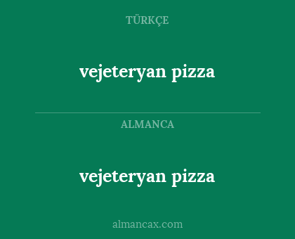 vejeteryan pizza - vejeteryan pizza