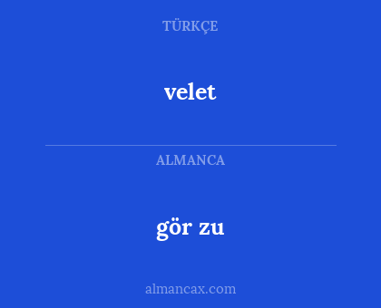 gör zu - velet