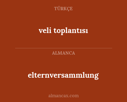 elternversammlung - veli toplantısı