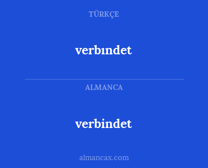 verbindet - verbındet