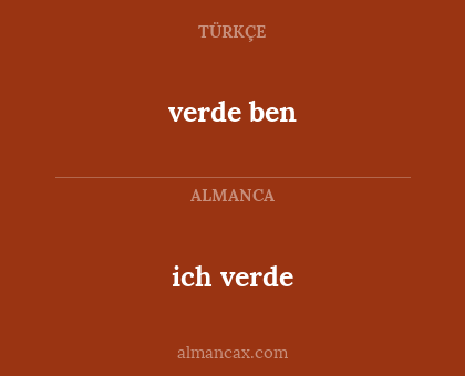 ich verde - verde ben