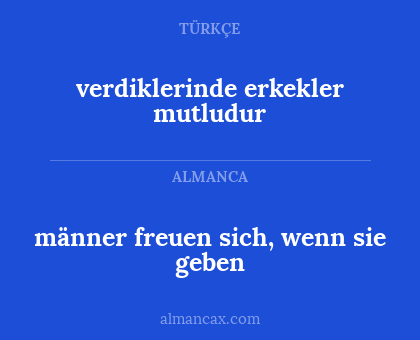 männer freuen sich, wenn sie geben - verdiklerinde erkekler mutludur