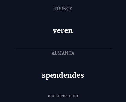 spendendes - veren