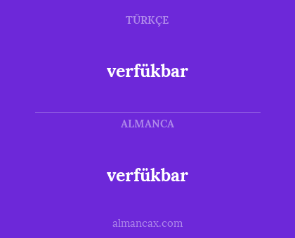 verfükbar - verfükbar
