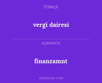 finanzamnt - vergi dairesi