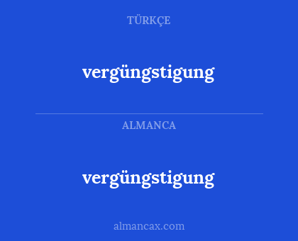 vergüngstigung - vergüngstigung