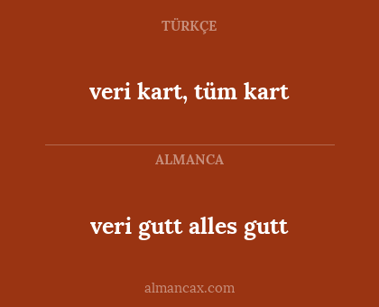 veri gutt alles gutt - veri kart, tüm kart