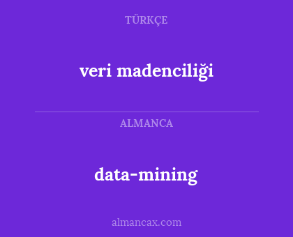 data-mining - veri madenciliği