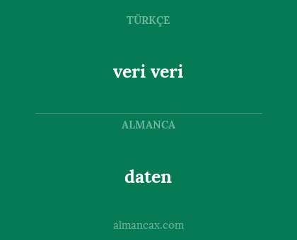 daten - veri veri