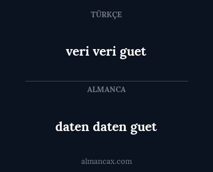 daten daten guet - veri veri guet
