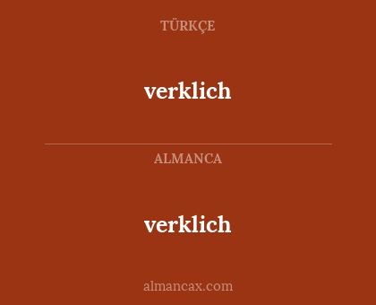 verklich - verklich