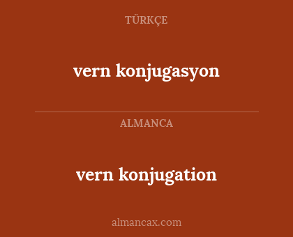vern konjugasyon - vern konjugation