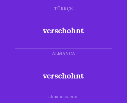 verschohnt - verschohnt
