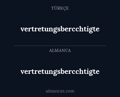 vertretungsbercchtigte - vertretungsbercchtigte