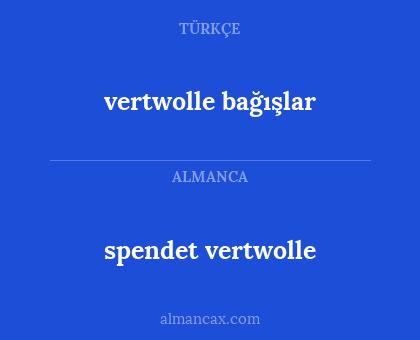 spendet vertwolle - vertwolle bağışlar