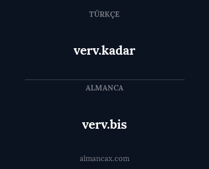 verv.bis - verv.kadar
