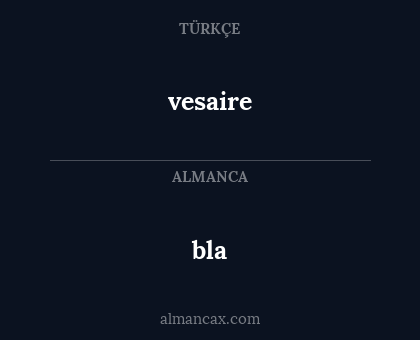 vesaire - bla