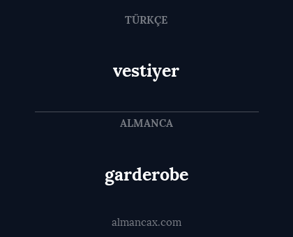 garderobe - vestiyer