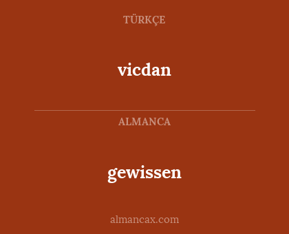 gewissen - vicdan