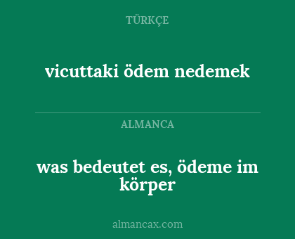 was bedeutet es, ödeme im körper - vicuttaki ödem nedemek