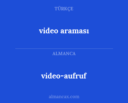 video-aufruf - video araması