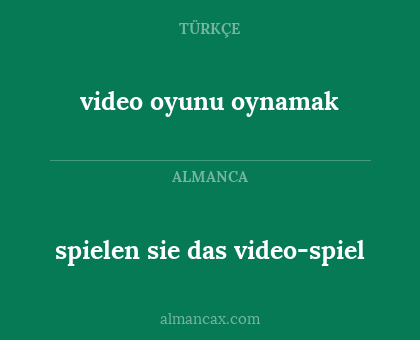 spielen sie das video-spiel - video oyunu oynamak