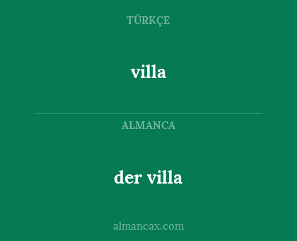 villa - der villa