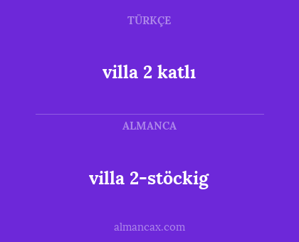 villa 2-stöckig - villa 2 katlı