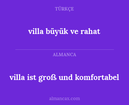 villa büyük ve rahat - villa ist groß und komfortabel
