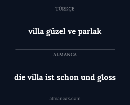 die villa ist schon und gloss - villa güzel ve parlak